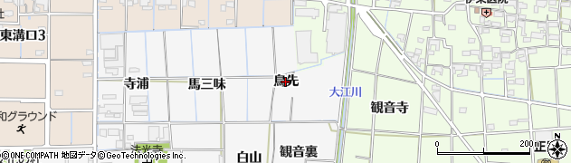 愛知県あま市花正（鳥先）周辺の地図