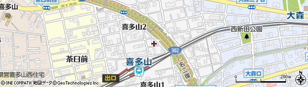 愛知県名古屋市守山区喜多山周辺の地図