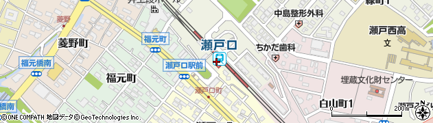 愛知県瀬戸市周辺の地図