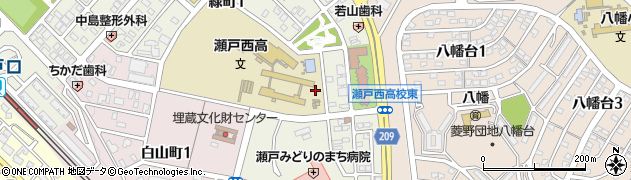 愛知県瀬戸市緑町周辺の地図
