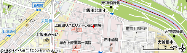 愛知県名古屋市北区上飯田北町3丁目38周辺の地図