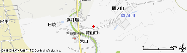 愛知県豊田市石飛町深山口周辺の地図