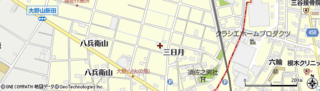 愛知県愛西市大野山町（海東）周辺の地図