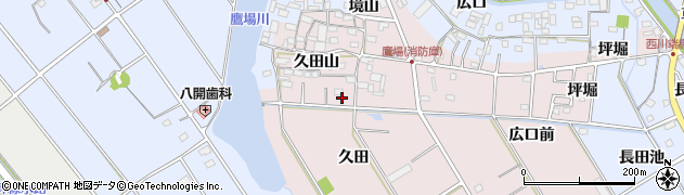 愛知県愛西市鷹場町久田山55周辺の地図