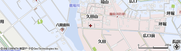 愛知県愛西市鷹場町久田山61周辺の地図