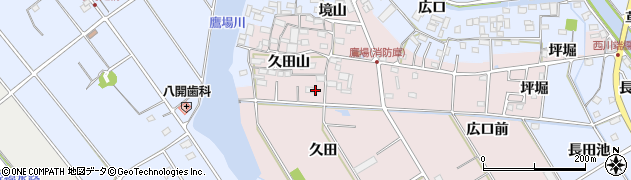 愛知県愛西市鷹場町久田山53周辺の地図