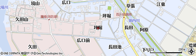 愛知県愛西市鷹場町（坪堀）周辺の地図