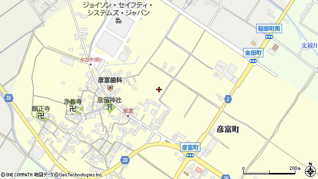 〒521-1114 滋賀県彦根市彦富町の地図
