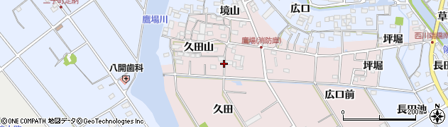 愛知県愛西市鷹場町久田山52周辺の地図