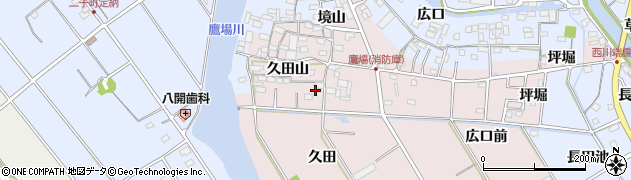愛知県愛西市鷹場町久田山51周辺の地図