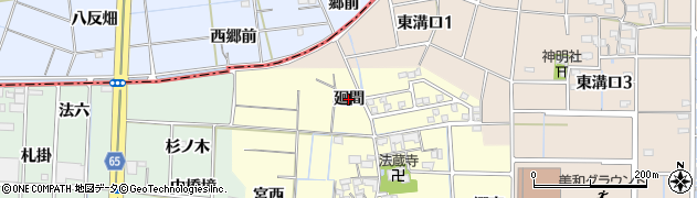 愛知県あま市中橋（廻間）周辺の地図