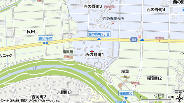 〒488-0804 愛知県尾張旭市西の野町の地図