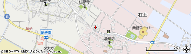 滋賀県犬上郡甲良町尼子1395周辺の地図