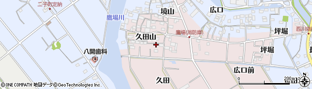 愛知県愛西市鷹場町久田山57周辺の地図