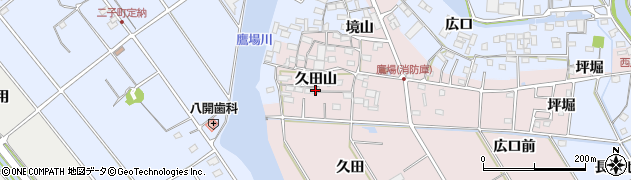 愛知県愛西市鷹場町久田山64周辺の地図