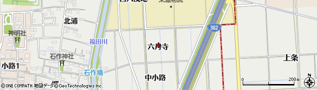 愛知県あま市石作（六丹寺）周辺の地図