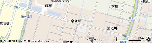 愛知県稲沢市平和町東城余ケ戸周辺の地図