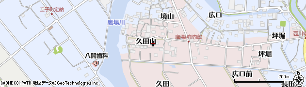 愛知県愛西市鷹場町久田山42周辺の地図