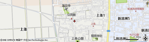 愛知県清須市上条（織部）周辺の地図