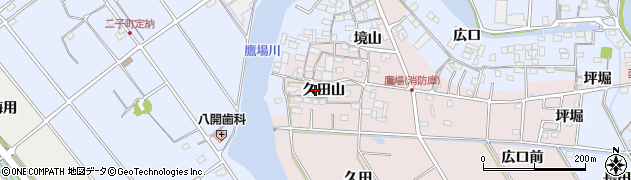 愛知県愛西市鷹場町久田山36周辺の地図
