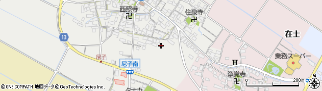 滋賀県犬上郡甲良町尼子1984周辺の地図