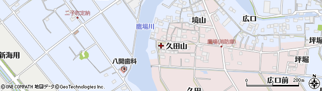 愛知県愛西市鷹場町久田山33周辺の地図