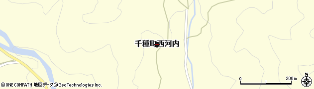 兵庫県宍粟市千種町西河内周辺の地図