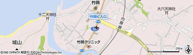 竹岡郵便局前周辺の地図