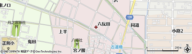 愛知県あま市古道周辺の地図