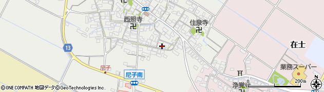 滋賀県犬上郡甲良町尼子1435周辺の地図
