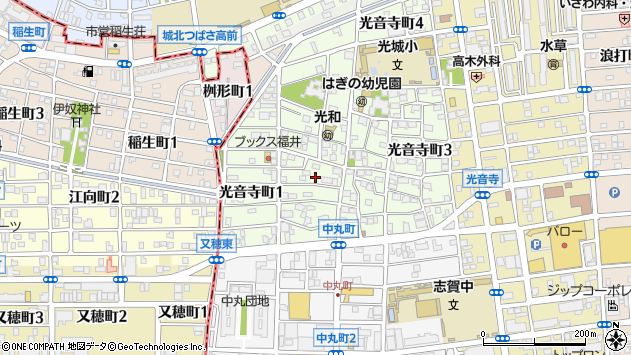 〒462-0053 愛知県名古屋市北区光音寺町の地図