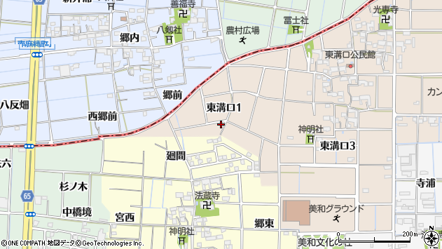 〒490-1206 愛知県あま市東溝口の地図