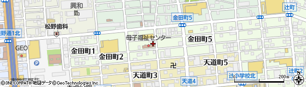 愛知県名古屋市北区金田町周辺の地図