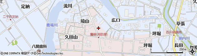 愛知県愛西市鷹場町（本田）周辺の地図