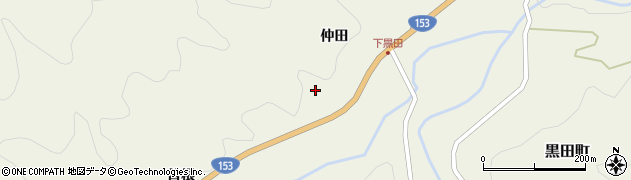 愛知県豊田市黒田町道上周辺の地図