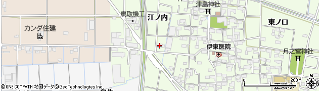 愛知県あま市二ツ寺（江ノ内）周辺の地図