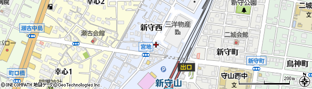 愛知県名古屋市守山区新守西1704周辺の地図