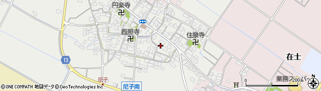 滋賀県犬上郡甲良町尼子1409周辺の地図