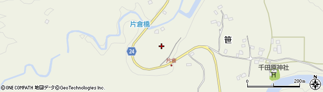 千葉県君津市笹周辺の地図
