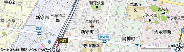 二城会館周辺の地図