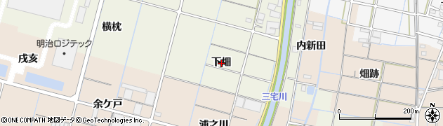 愛知県稲沢市平和町下三宅下畑周辺の地図