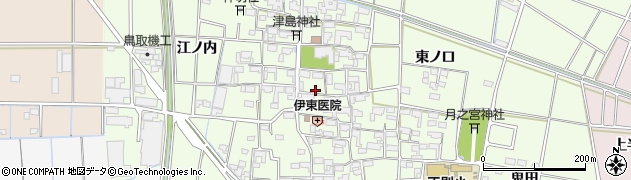 愛知県あま市二ツ寺（屋敷）周辺の地図