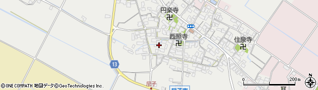 滋賀県犬上郡甲良町尼子周辺の地図
