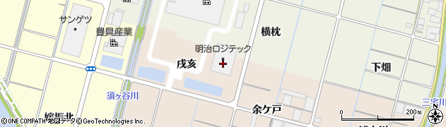 愛知県稲沢市平和町東城戌亥602周辺の地図