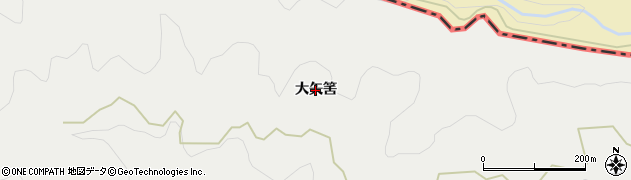 愛知県設楽町（北設楽郡）津具（大矢筈）周辺の地図