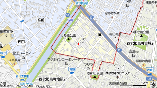〒452-0824 愛知県名古屋市西区こも原町の地図