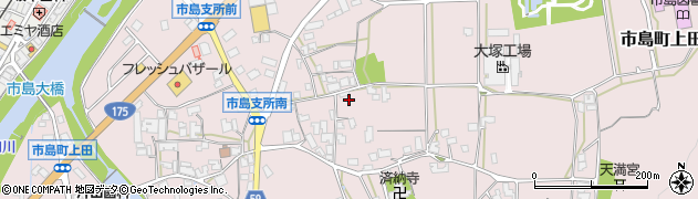 兵庫県丹波市市島町上田周辺の地図