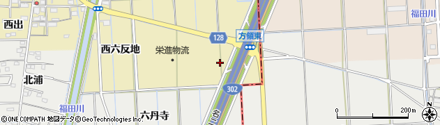 愛知県あま市方領（東六反地）周辺の地図