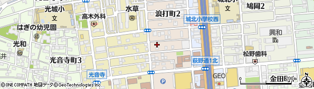 愛知県名古屋市北区浪打町2丁目27周辺の地図