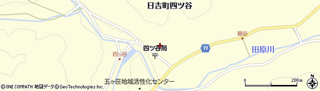 京都府南丹市日吉町四ツ谷（堂中）周辺の地図